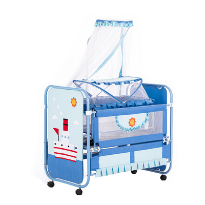 4 in 1 function baby crib foldable baby crib bed transformer metal baby cot bed with wheels