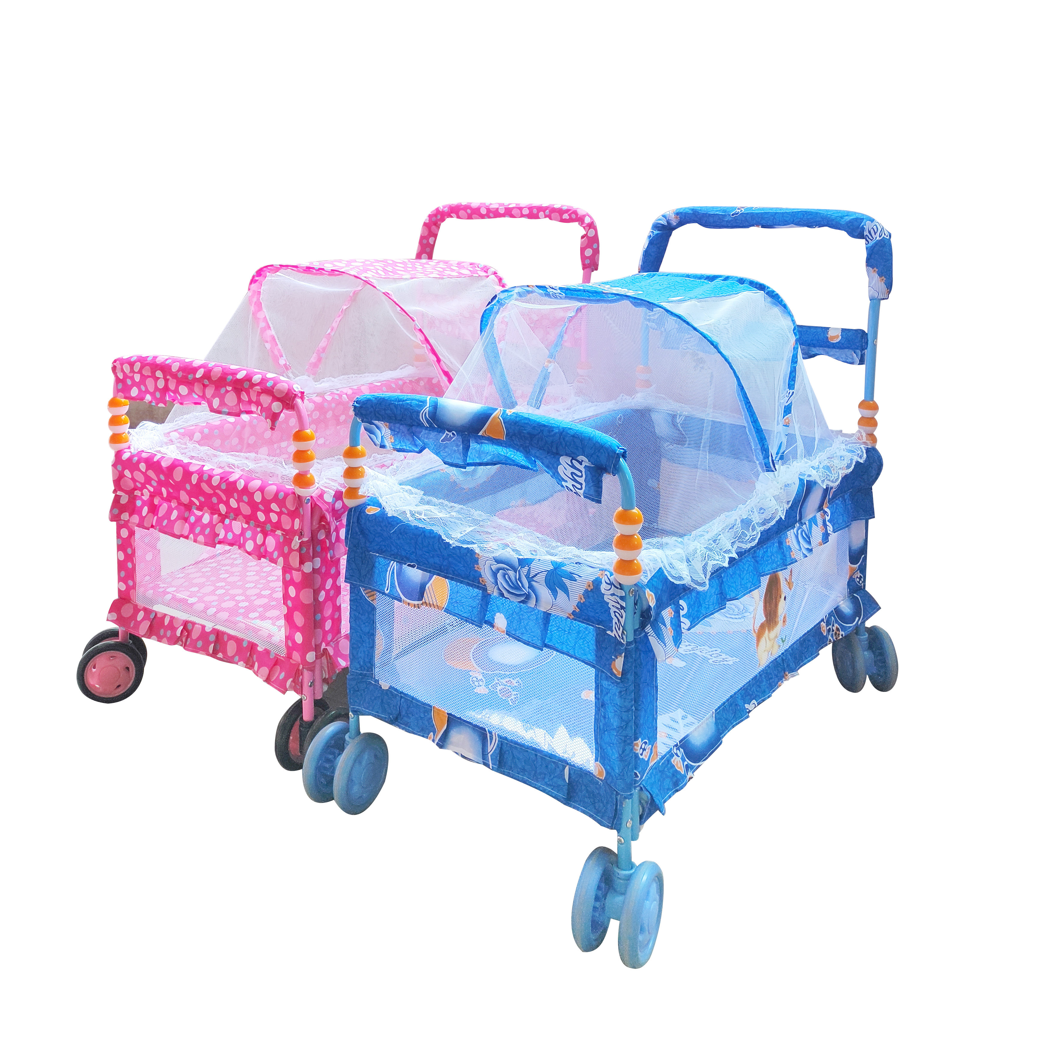 Portable Luxury Baby Cribs Swinging Baby Cot Rocking Baby Bed With Mosquito Net Infant Sleeper