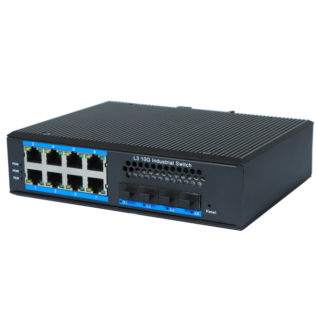 10G Managed Ethernet Switch 10G4 Slots SFP   8 10/100/1000Mbps TP 1 Ports Combo