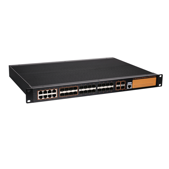 24 x 10/100/1000Mbps Ethernet port plus 4 x 10G fiber SFP+ L2 L3 gigabit managed network switch