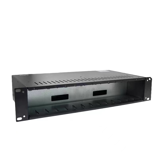 Shenzhen original factory 2U 14 slot fiber media converter managed rack mount chassis for standalone media converter