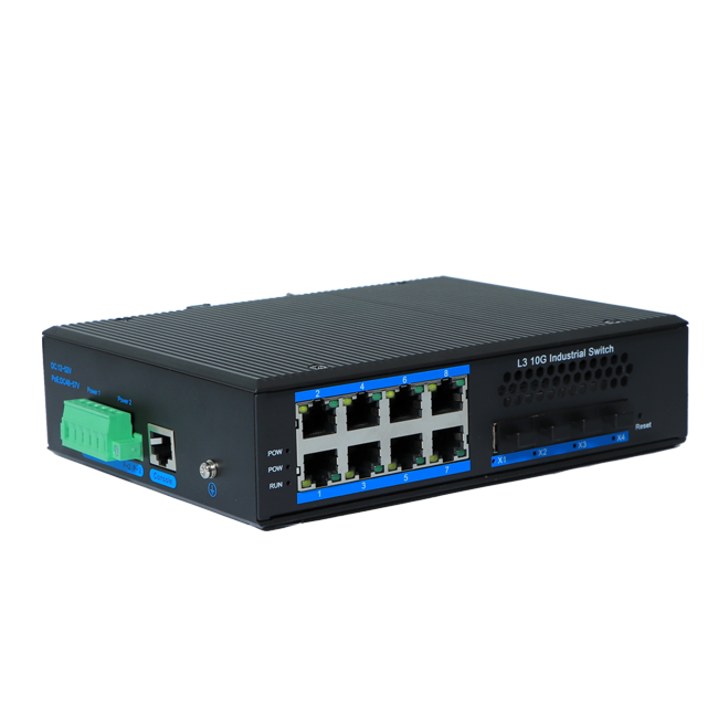 10G Managed Ethernet Switch 10G4 Slots SFP   8 10/100/1000Mbps TP 1 Ports Combo