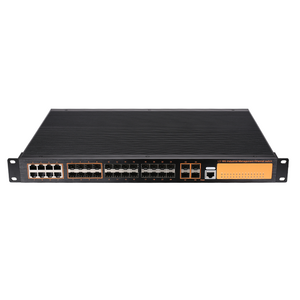 24 x 10/100/1000Mbps Ethernet port plus 4 x 10G fiber SFP+ L2 L3 gigabit managed network switch