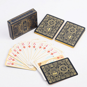 2024 professional Custom magic playing card printing gold edges black core paper poker adult board game card with box