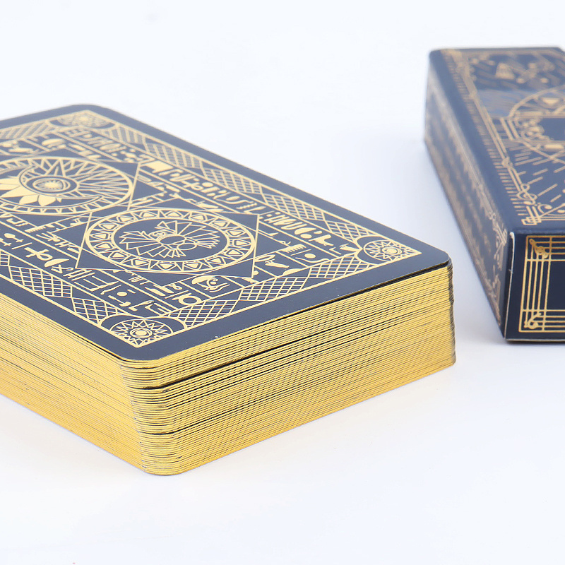 2024 professional Custom magic playing card printing gold edges black core paper poker adult board game card with box