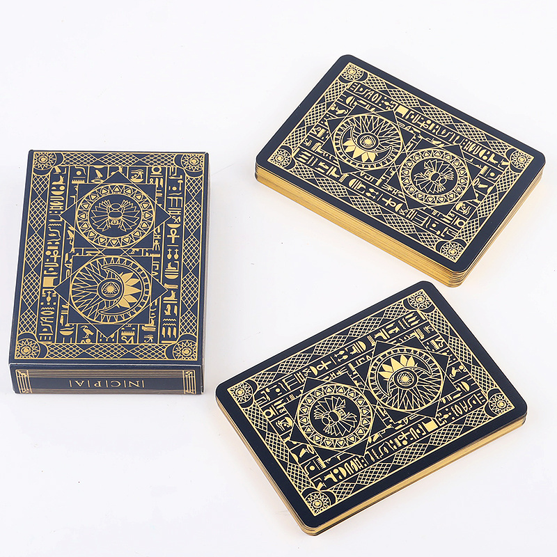 2024 professional Custom magic playing card printing gold edges black core paper poker adult board game card with box