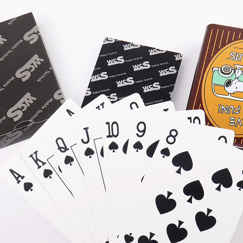 Custom Tin Box 0.32MM Thickness Spanish Durable 54 cards Custom Logo Waterproof 100% PVC Playing Cards