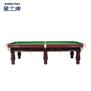 Xingpai XW107-10S 10ft Snooker Pool Slate Table Snooker & Billiard Tables with Strachan Gold Club Cloth Solid Wood Cushion