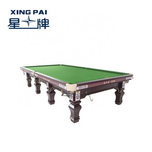 Xingpai  100% Solid wood Steel cushion 12 ft full size Snooker Table