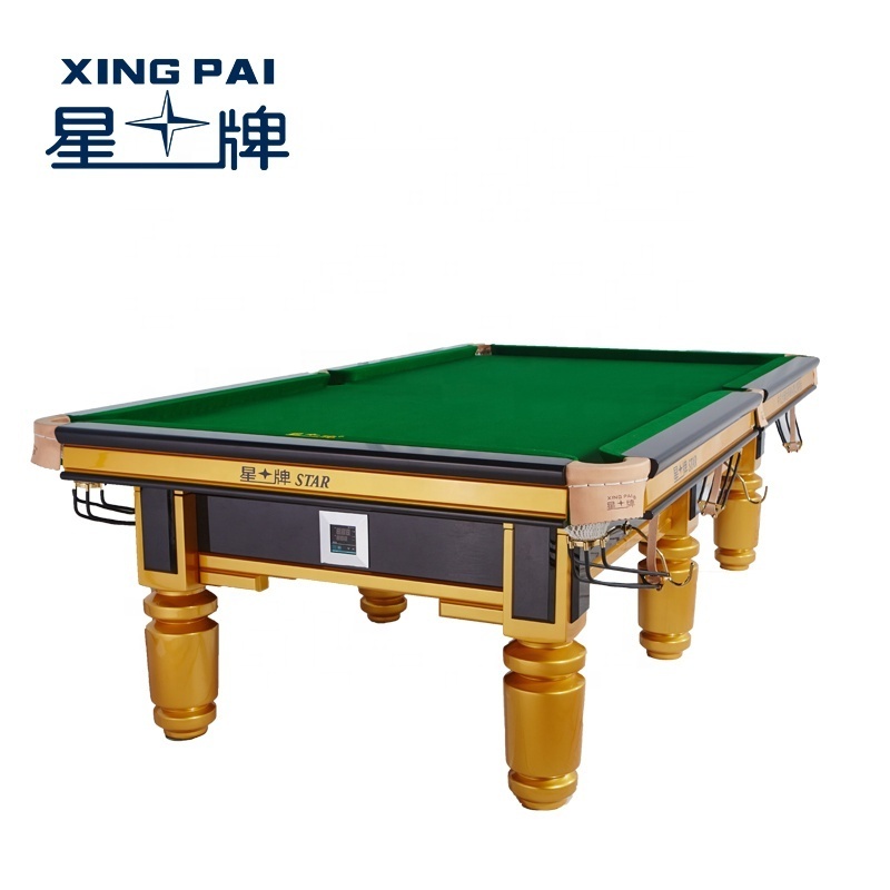 Xingpai CBSA Tournament Chinese pool table XW110-9A quality Chinese 9ft billiards table steel cushion solid wood pool table