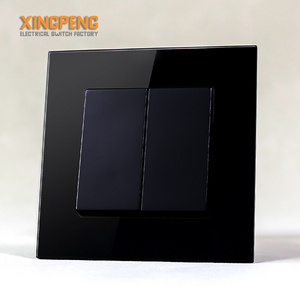 86*86mm Tempering Glass Plate switch standard bottom wall switch light on/off  wall light toggle switch