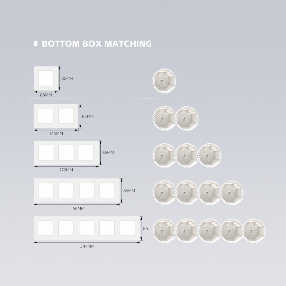 1 2 3 4 5 Gang Switch Socket EU Design Gold Black White Grey Color Panel Germany 16A Schuko Socket