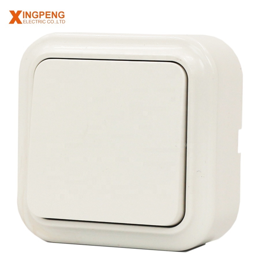 China made oem10a surface mounted wall switch 1gang 1way electrical switch and socket 2 way european wall switch low price