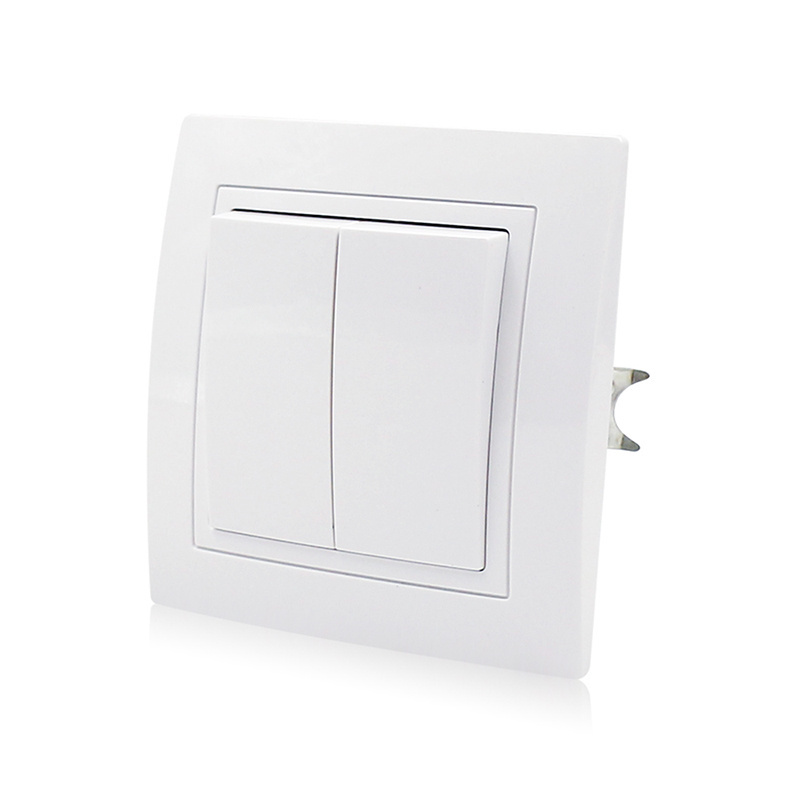 European standard Wall Switch And Socket Russia Home Application 2 Gang 1 Way Wall Switch 10A Light Switch