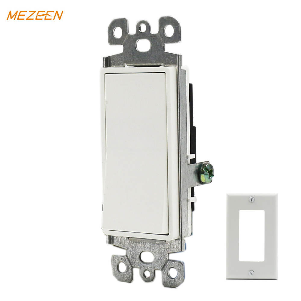 top quality modern US type wall switch 1gang push button light switch wall