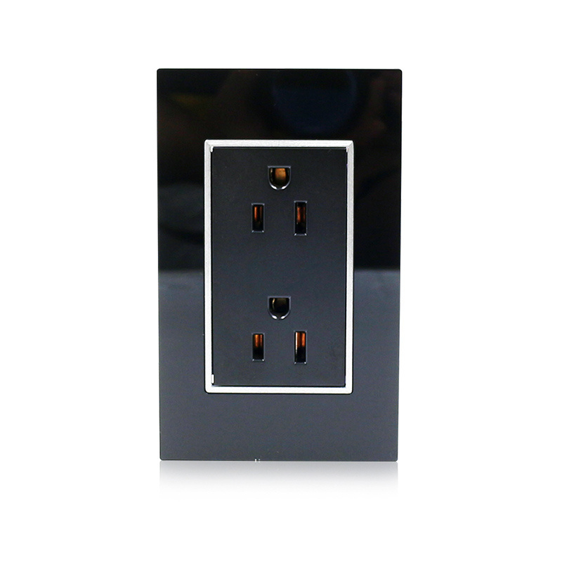 Receptacle Electrical Switches Plugs And Sockets 16A Double 3 Pin Socket USA Standard Wall Socket