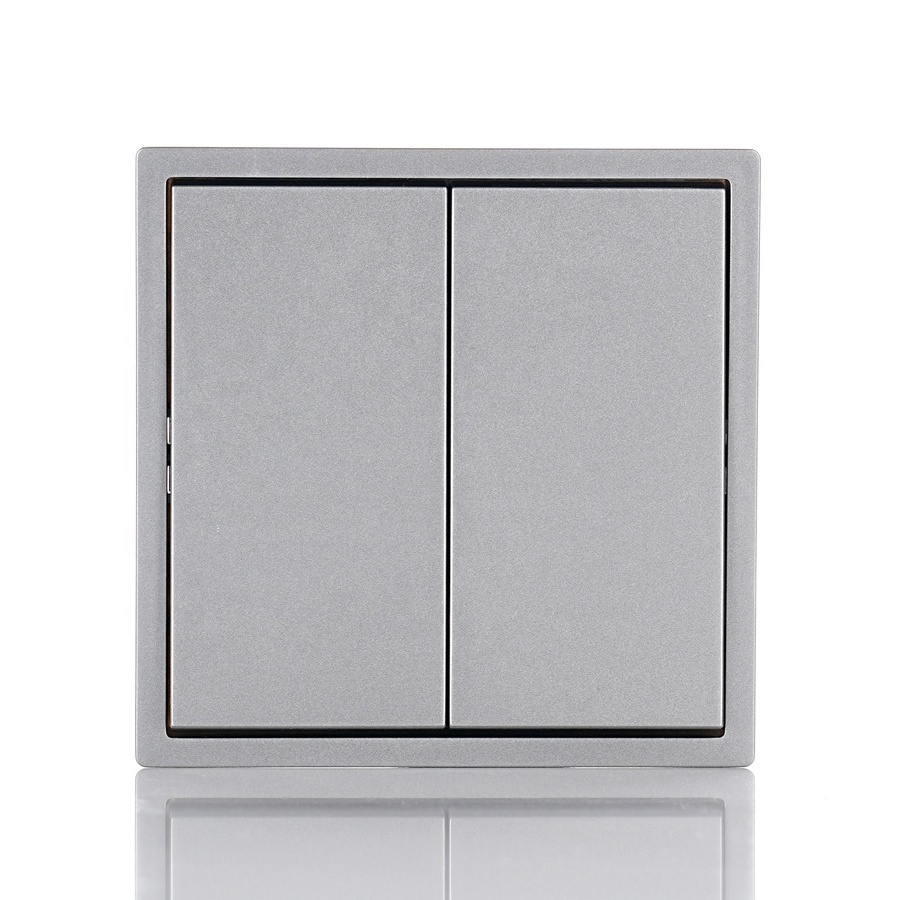 Z Series 2 Gang Wall Light Switch Electric EU Standard Wall Light Switch 10A 250V~ Black White Gold Grey Color Cover