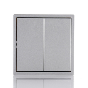 Z Series 2 Gang Wall Light Switch Electric EU Standard Wall Light Switch 10A 250V~ Black White Gold Grey Color Cover