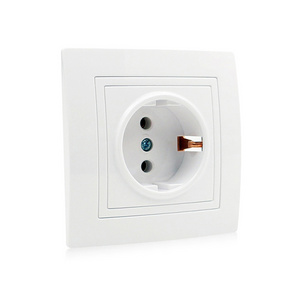 China Produce European Standard Sockets And Switches Single 16A Schuko Electrical Socket Outlet