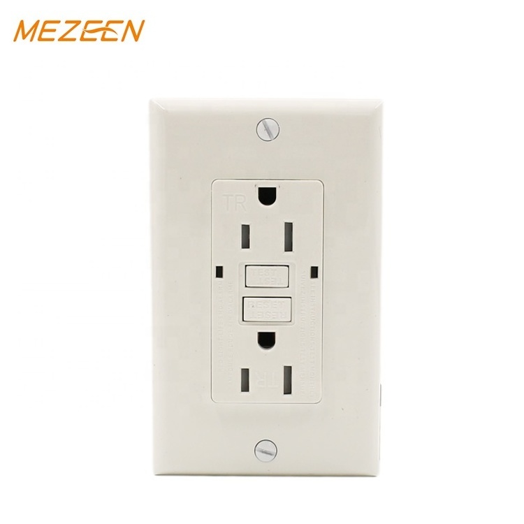 Tamper resistant duplex wholesale led indicator light universal 15a gfci usb wall outlet sockets