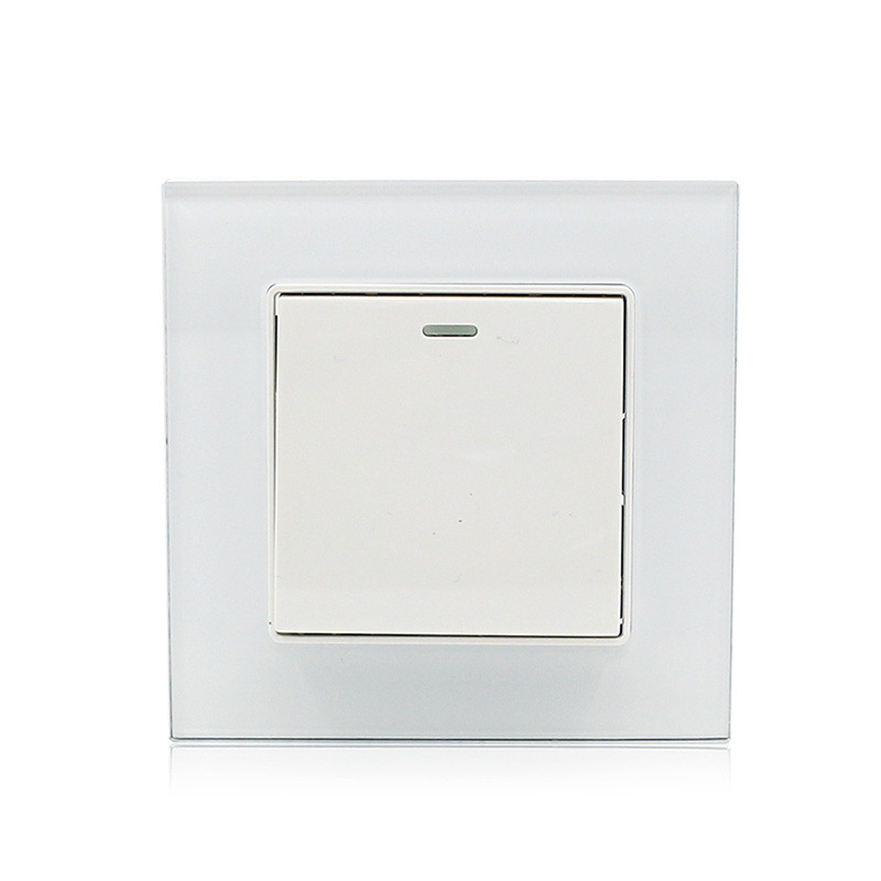 Wenzhou Glass Panel New Model Switch Socket German Electrical Switch 10A Mechanical Light Switches