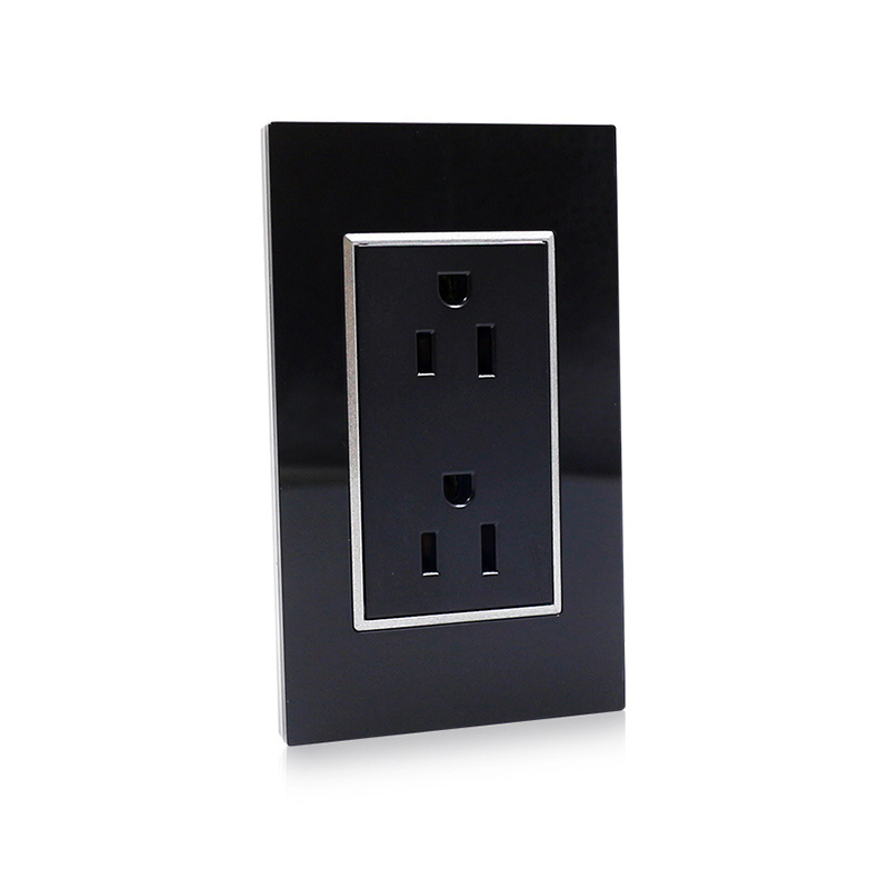 Receptacle Electrical Switches Plugs And Sockets 16A Double 3 Pin Socket USA Standard Wall Socket