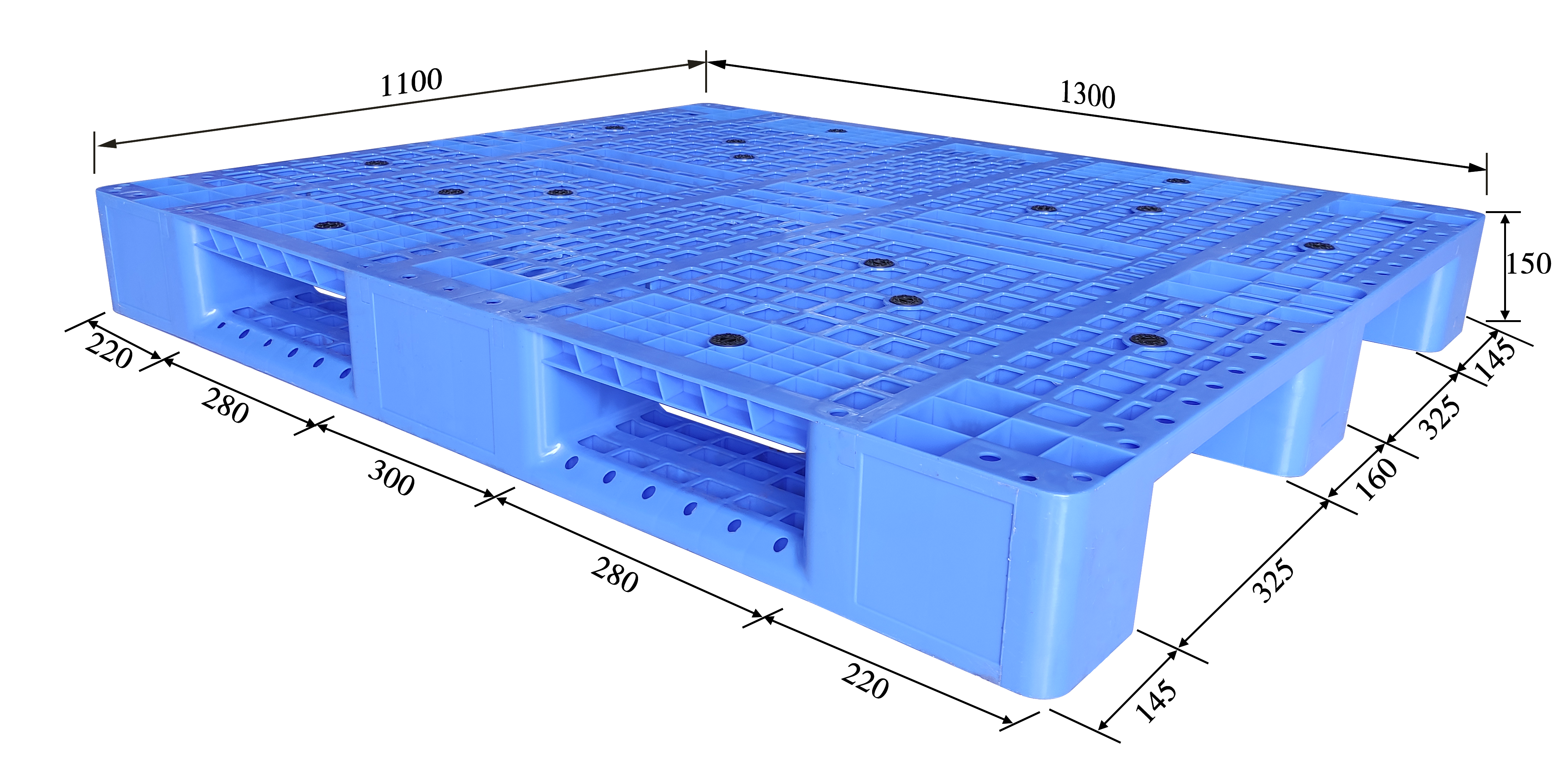 Forklift Pallet Warehouse Racking Transport Packaging Plastic Pallets With Steel Reinforcement warehouse pallet