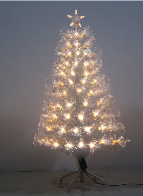 High quality and low price holiday time 6FT Pre-lit fiber optic lighting christmas trees xmas tree night lights