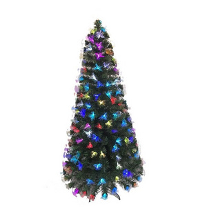 High quality and low price holiday time 6FT Pre-lit fiber optic lighting christmas trees xmas tree night lights