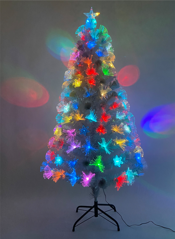 High quality and low price holiday time 6FT Pre-lit fiber optic lighting christmas trees xmas tree night lights