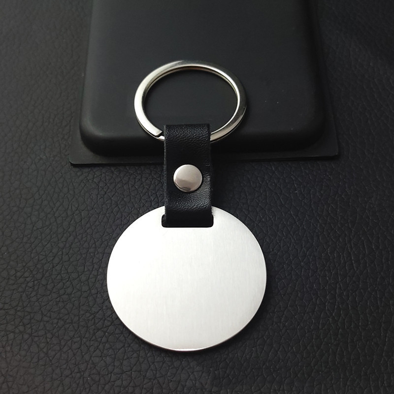 High Quality Metal Stainless Steel PU Leather Keychain Blanks Different Shape Bottle Opener Keychain With Customize Logo