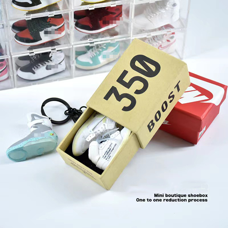 Suitable for 3D Mini shoe keychain box for AJ custom Mini shoe box