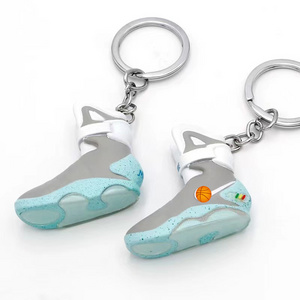 High quality fashion keychain 1:6 Mini shoes Keychain for 3D mini sneakers key chain for MAG Back to the Future