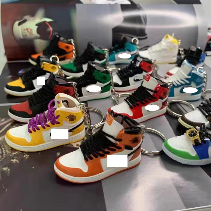 Hot-sale Mini Plastic Yeezy Air AJ 3D Sneaker Shoe Keychain With Box