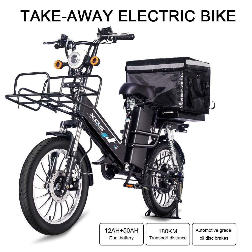 Latest arrival 12+30 ah/48v double batteries 350w motor  electric bicycle for delivery bike for sale for delivery purpose w