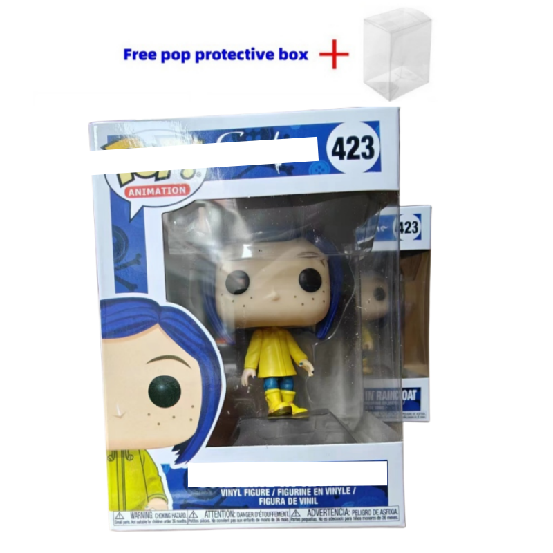 Coraline 423 Action Collectible Model Toys Doll Ghost Mom with box Yellow Raincoat funkos Pop Figures