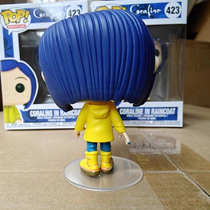 Coraline 423 Action Collectible Model Toys Doll Ghost Mom with box Yellow Raincoat funkos Pop Figures