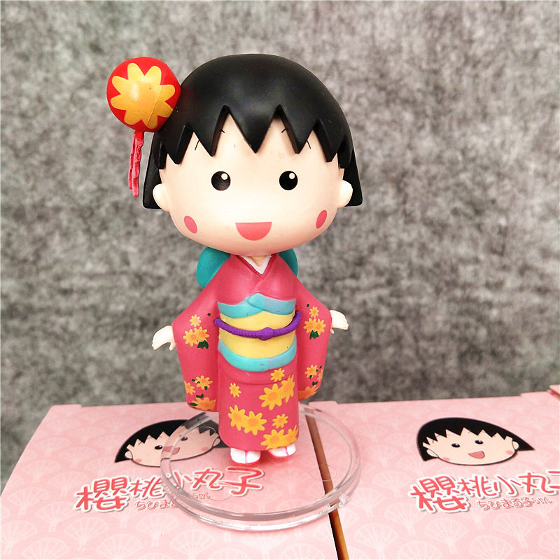 Mini Pvc Anime Figurine Model toy Gifts Mystery action figure Chibi Maruko Chan Kimono Blind Box