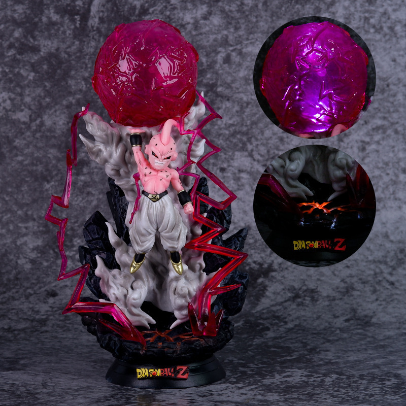 Majin Buu Spirit Bomb PVC Statue Action Figurine Model Doll Collectible glow Toy Gift Dragon Balls Z Anime Figure