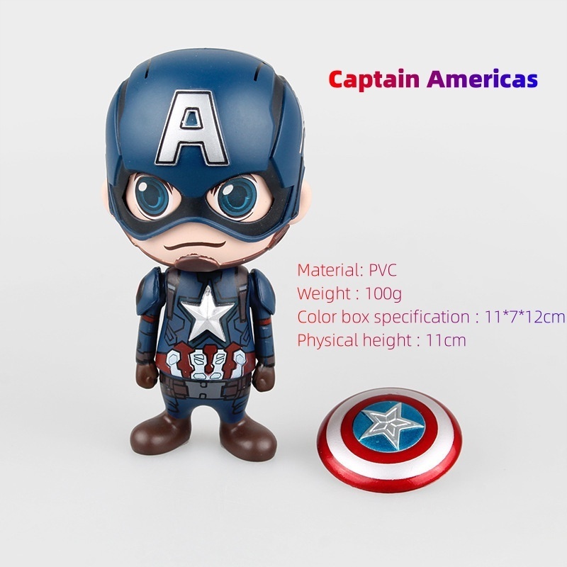 New products Avengerss Captain Americas Bobble Head Toy Figures Anime Figure ornaments Action Figures