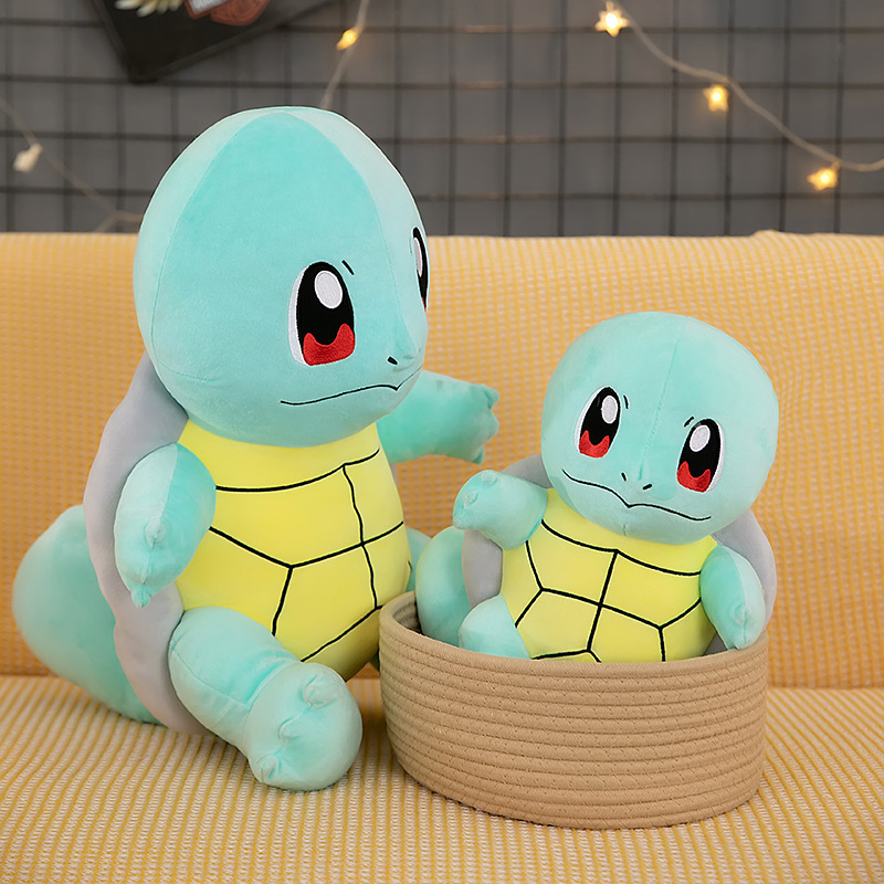 Large Size Squirtle pet Fluffy Soft Doll pillow Gift cute Pokemone Anime Stuffed Animal Plush kid Toys