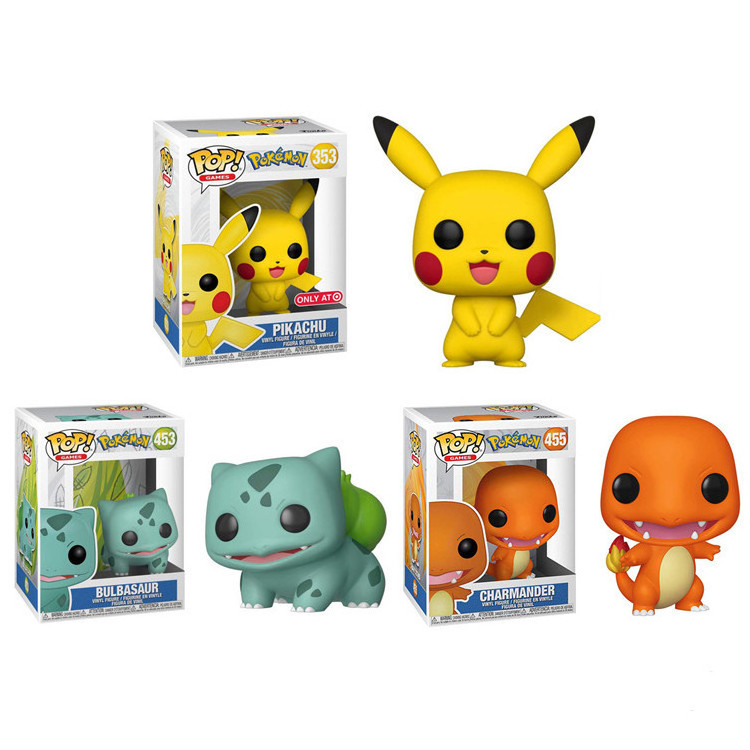 Cartoon character Pikachus pop funkos collectibles anime figures pokemonss Toys original funkos pop