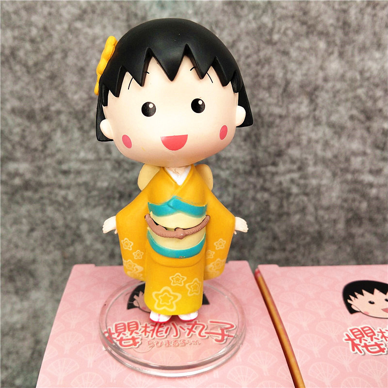 Mini Pvc Anime Figurine Model toy Gifts Mystery action figure Chibi Maruko Chan Kimono Blind Box