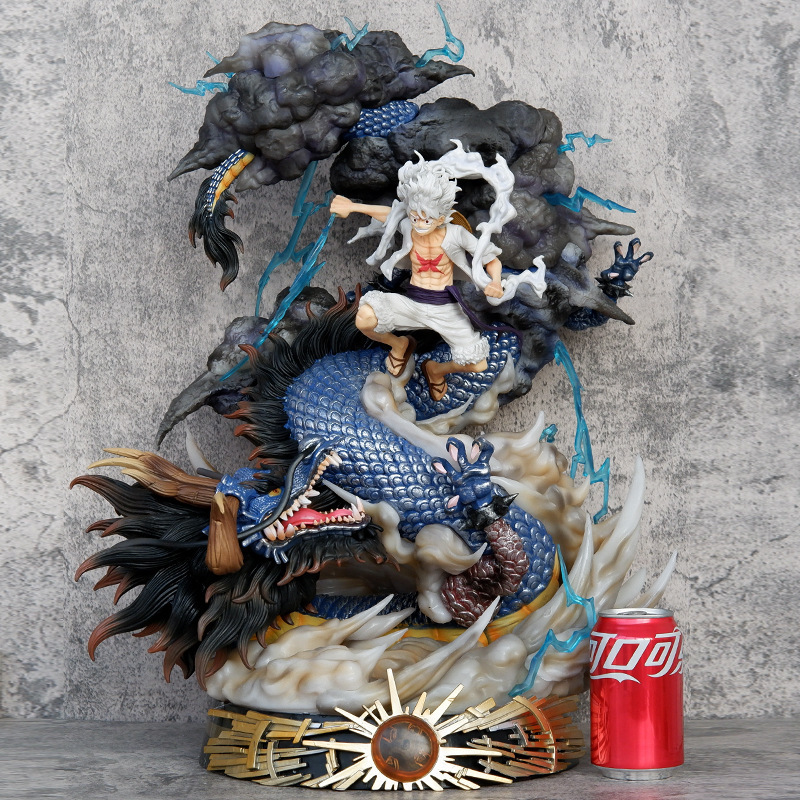 Extra large size model Statues 57cm Anime Figure One Pieces nika luffy vs kaido Action Figures