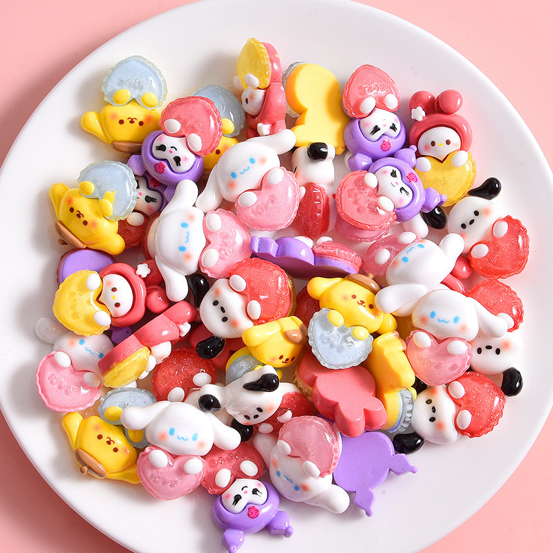 XINGROU Wholesale Custom Cute Mixed Toy Fruit Flatback Resin Charms Cabochons For Slime Mobile Case DIY Craft Decoration