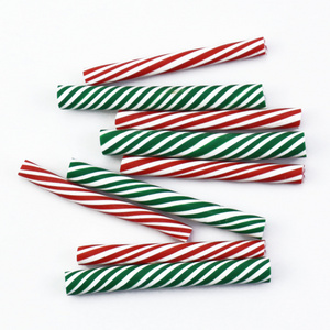 Christmas Red Green Candy Cane Sticks Christmas Polymer Clay Sprinkles  For Slime Crafts Nail Deco Tumbler Resin Fillers