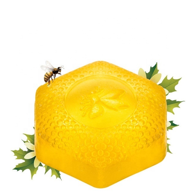 100g Hexagon pure natural moisturizing honey soap with Massage function