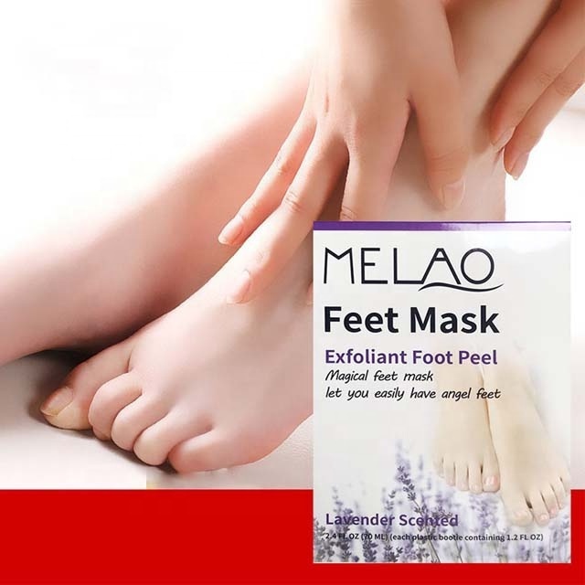 2pcs exfoliating Moisturizing and whitening foot peel mask sheet