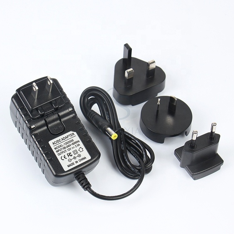 AC DC Adapters 12V3A Interchangeable Switching Power Supply 12 Vdc 3A Output 12V 3A Adapter