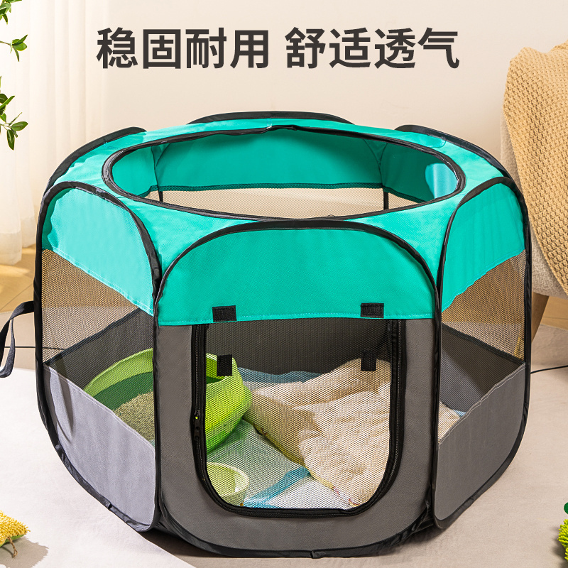 Pet Cat Playpen for Indoor Portable Foldable Dog Playpen Outdoor Tent Cage with Zipper Top Cover Door for Kitten Puppy Outside